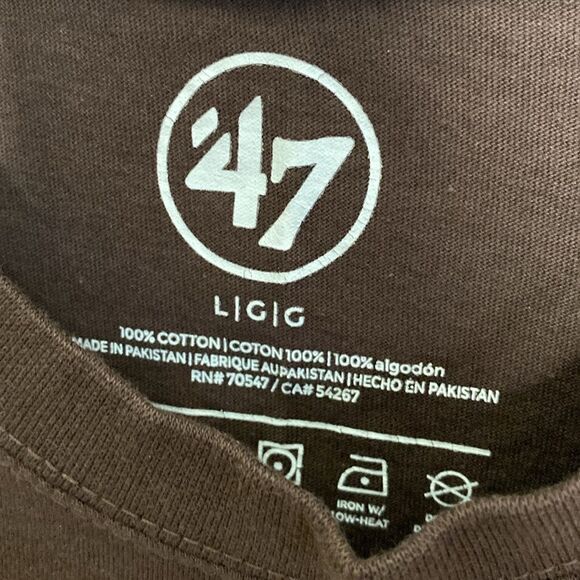 47 Men’s Cleveland Browns T Shirt Size L - Picture 2 of 3